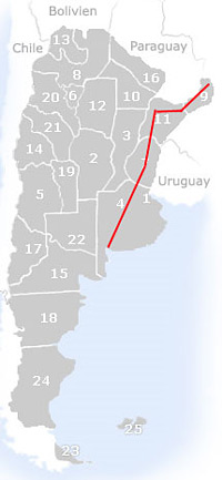 Route Nordosten Argeninien